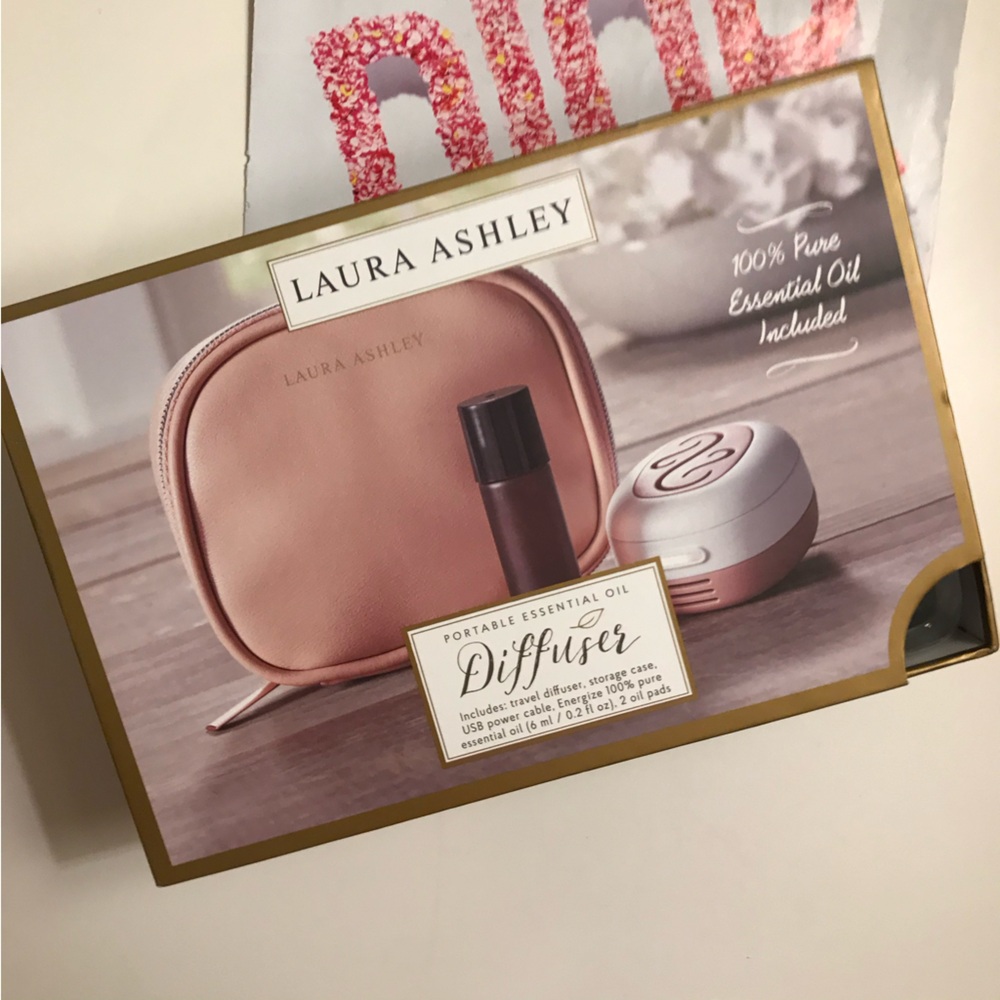 Laura Ashley Portable Essential Oil Travel Diffuser includes storage case